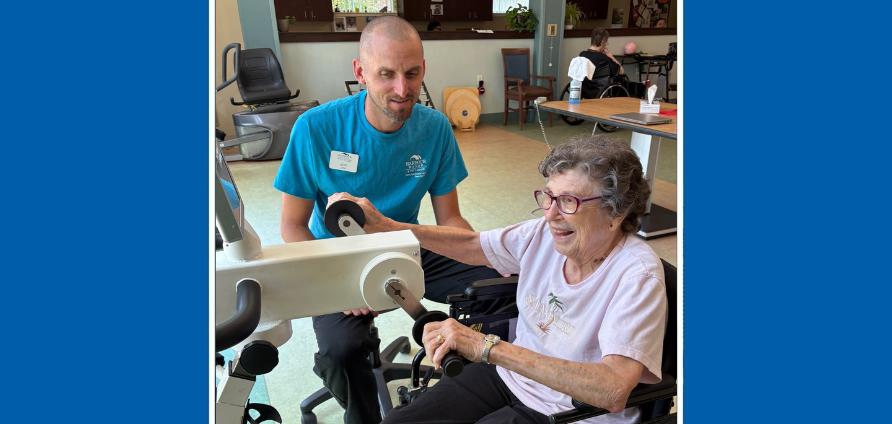 Betty and Jon in rehab therapy